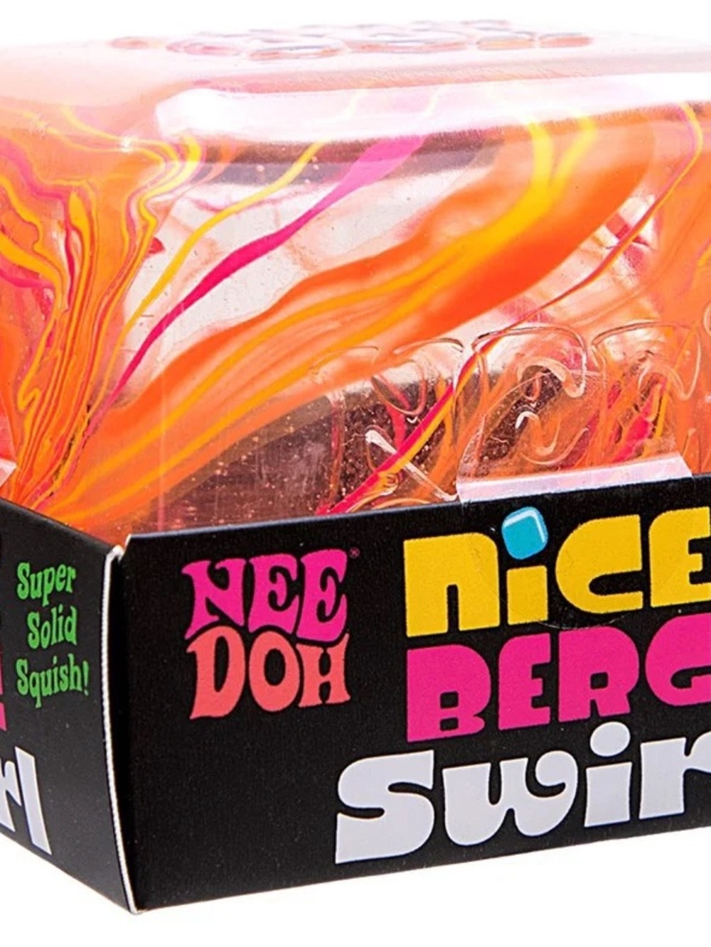 NeeDoh Nice Berg Swirl Stress Ball - Pink Orange Yellow